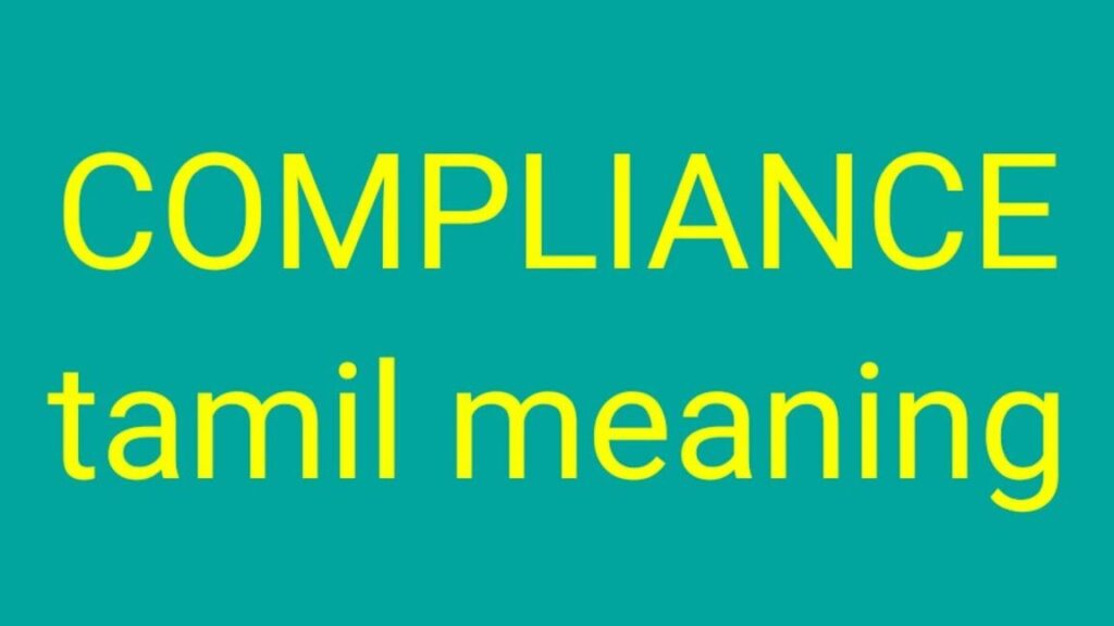 Understanding the Meaning of Statutory Compliance in Tamil Understanding the Meaning of Statutory Compliance in Tamil